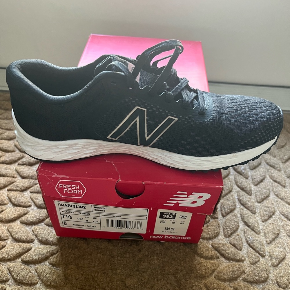New Balance Black and White Athletic Shoes